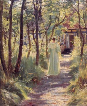  1895 Painting - Marie en el jardin 1895 Peder Severin Kroyer